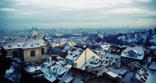 الثلج في احد المدن الاوروبية